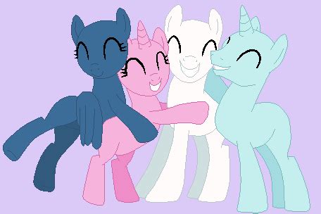 pony friends group base  nightrainkatana  deviantart