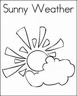Sunny Coloring Weather Pages Preschool Printable Getcolorings Colorings Color Colori Getdrawings sketch template