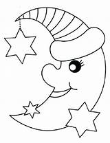 Moon Coloring Pages Stars Star Printable Phases Sun Kids Colouring Color Her Sky Bestfriend Sheet Christmas Preschoolers Sheets Print Nativity sketch template
