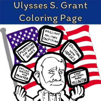 president ulysses  grant coloring page  creedley studios tpt
