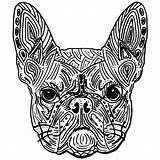 Bulldog Mandalas Buldog Coloring sketch template