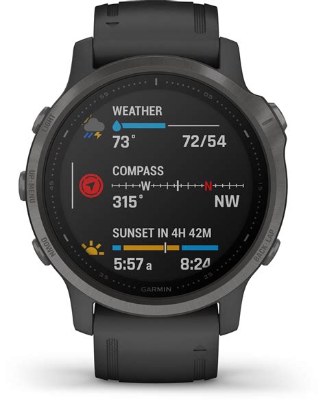 Garmin Fenix 6s Sapphire Multisport Gps Smartwatch Black Slate Grey