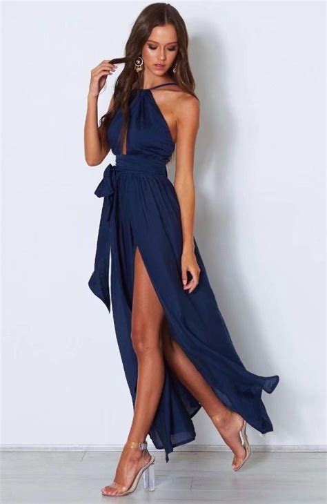 Sexy Hanging Neck Wrapped Chest Holiday Beach Dress Jw Looks In 2019