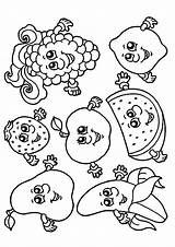 Fruits Coloring Apple Pages Face Veggies Worksheets Parentune Books sketch template
