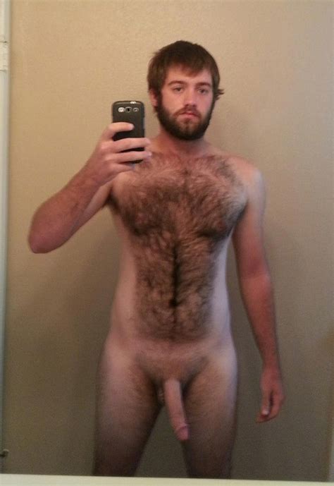 long haired guy naked selfies