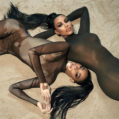 winnie harlow and kim kardashian sexy for kkw x winnie collection 2019 the fappening