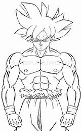 Goku Instinct sketch template