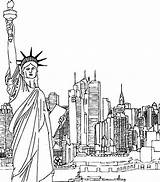 York Coloring Pages City Building Subway State Empire Nyc Landmarks Statue Liberty Drawing Skyline Colouring Color Newyork Getcolorings Printable Getdrawings sketch template