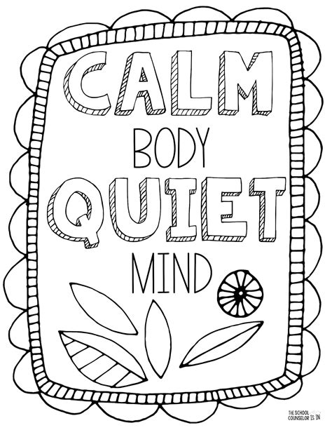 mindfulness coloring sheetstheschoolcounselorisinblogspotcom