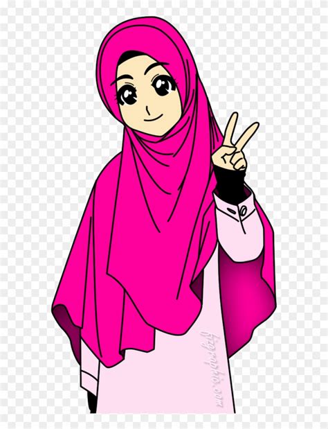 gambar kartun muslimah pegang kamera dunia kartun