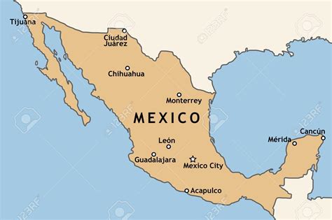 map  mexico cities major cities  capital  mexico