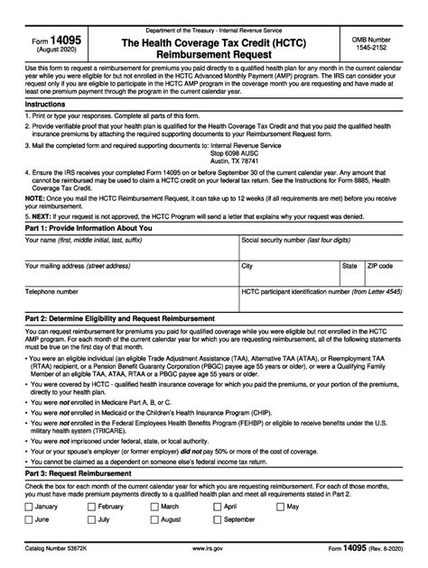 2020 2022 Form Irs 14095 Fill Online Printable Fillable Blank