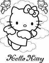 Kitty Coloring Pages Hello Bad Getdrawings sketch template