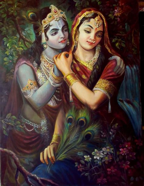 Love Bird Radha Krishna Painting By Artist Vishal Gurjar