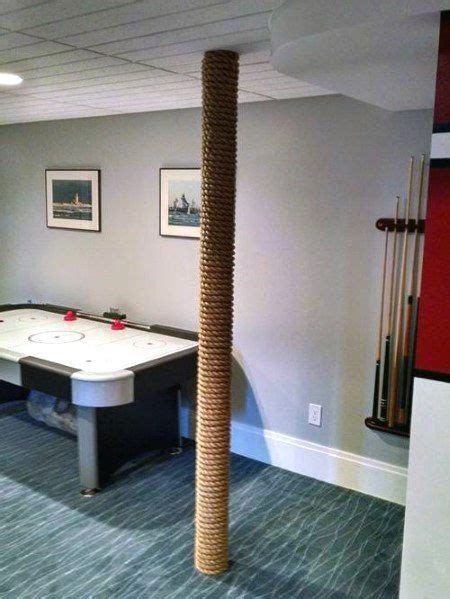 basement pole wrap ideas rustic faux wood columns pacific columns  authentic cedar log