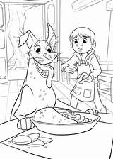 Coloring Dante Coco Pages Disney Relishing Food Printable Print Abuelita Action sketch template