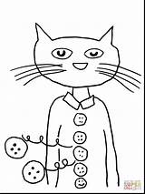 Pete Cat Coloring Buttons Groovy Four Pages His Color Shoes Printable Drawing Printables Template Print Activities Clipart Nyan School Clip sketch template