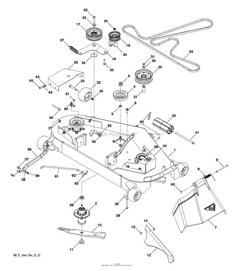 husqvarna ytxls    parts diagram  mower deck cutting deck