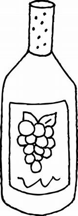 Wine Bottle Clipart Line Clip Drawing Bottles Cliparts Coloring Sweetclipart Library Winery Favorites Add sketch template