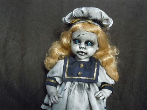 creepy haunted  girl sailor doll spooky doll scary etsy