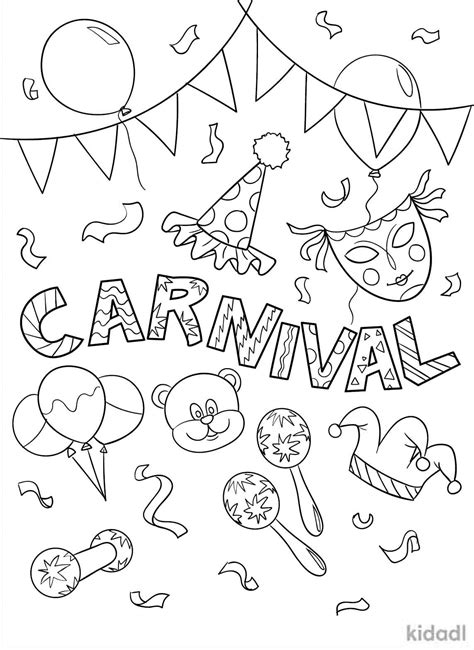 printable carnival coloring pages