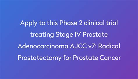 Radical Prostatectomy For Prostate Cancer Clinical Trial 2023 Power