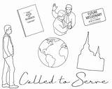 Missionary Lds Called Preach Gospel Hath sketch template