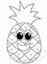 Pineapple Smiling Abacaxi Pinapple Onlinecoloringpages Coloringpage Kidsworksheetfun sketch template