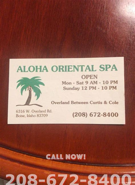 aloha oriental spa boise  tutto quello che ce da sapere