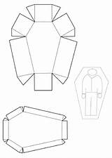 Template Coffin Printable Box Pdf sketch template
