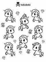 Tokidoki Coloring Unicorno Gems Dibujos sketch template