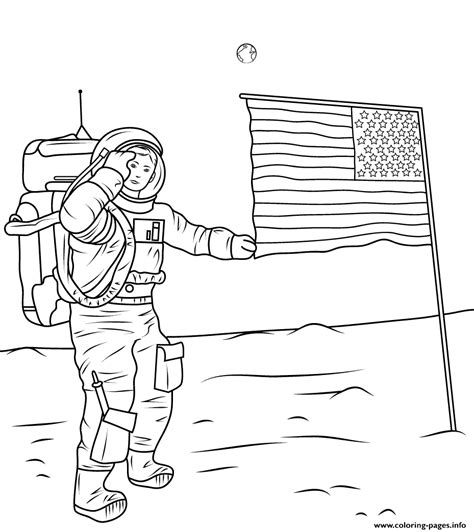 moon landing  colouring pages