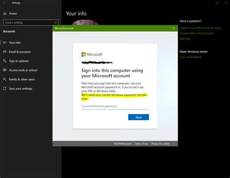 sign into this computer using your microsoft account