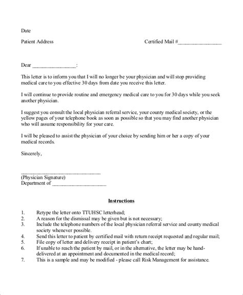 therapy termination letter