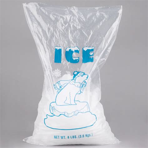 lb plastic ice bag  blue ice logo bundle