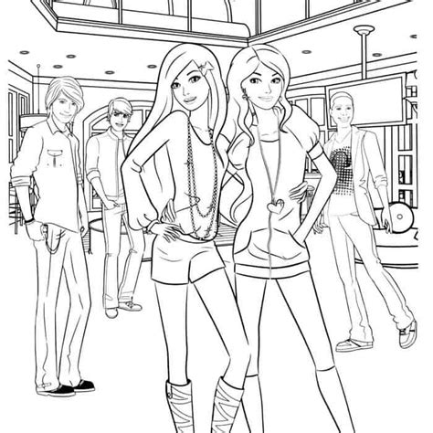 easy barbie life   dreamhouse coloring pages coloring pages