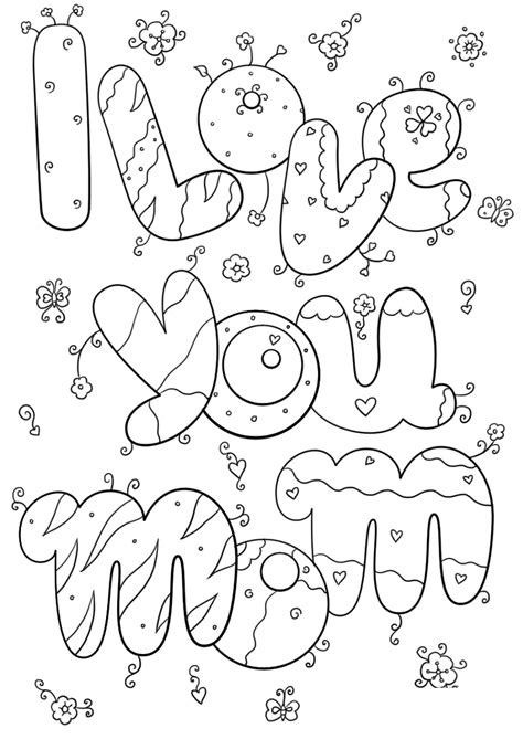 love  mom coloring pages  worksheets