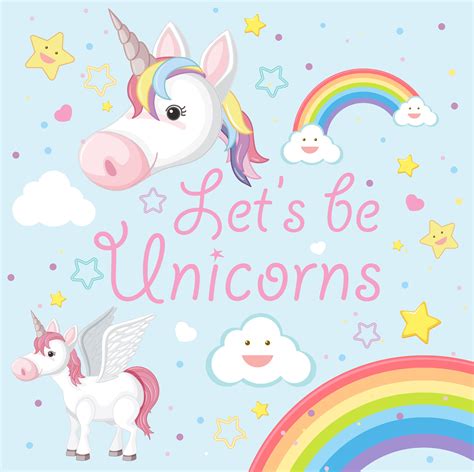 cute unicorn  rainbow  vector art  vecteezy
