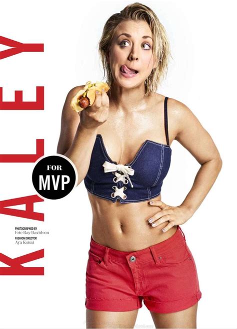 kaley cuoco steps up to the plate in a sexy new photoshoot