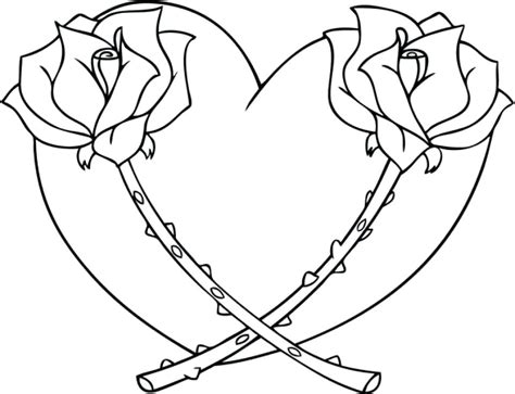 hearts  ribbons drawing  getdrawings