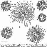 Fireworks Coloring Pages Printable Print Firework Kids Years Cool2bkids Eve Year Popular sketch template