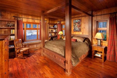comfy wooden cabin bedroom design ideas  summer holiday  bedroom design cabin