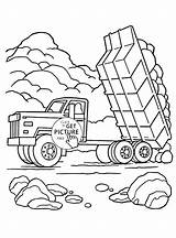 Coloring Pages Truck Transportation Semi Mining Tow Water Color Land Peterbilt Print Printable Dump Landfill Sheets Drawing Getcolorings Colouring Preschoolers sketch template