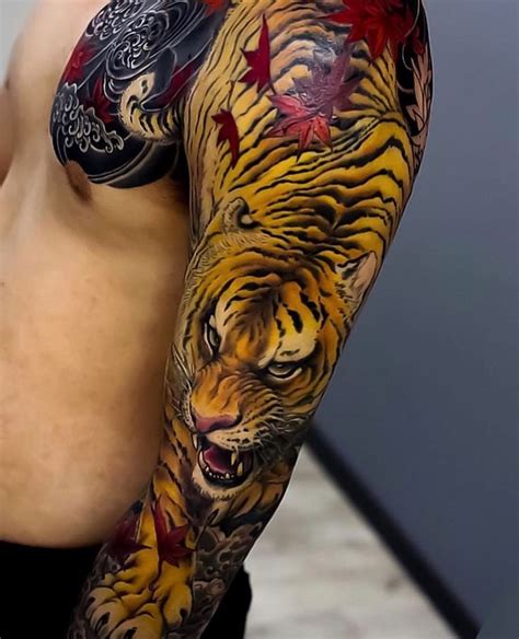 Japanese Ink On Instagram “vibrant Japanese Tiger Sleeve