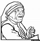 Teresa Mother Coloring Drawing Pages Getdrawings sketch template