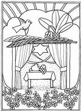 Coloring Pages Tabernacles Feast Bible Kids Template Sukkot Religiocando sketch template