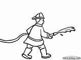 Firefighter Coloring Fireman Panda sketch template