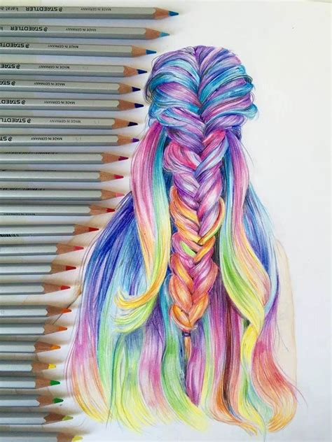 Rainbow Hair We Love This Artwork Created By Blogger Lina