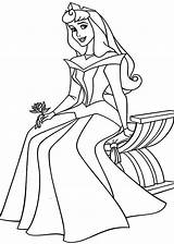 Princess Aurora Coloring Flower Pages Disney Princesses Holding Color Chair Sleeping Beauty Baby Sitting Print Getdrawings Kids Popular Coloringhome sketch template