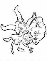 Dora Coloring Pages Dancing Boots Printables Fun Having Doratheexplorertvshow sketch template